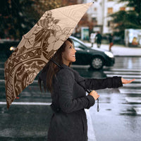 Polynesia Umbrella Hibiscus Hawaiian Tribal Tattoo Retro Pink Pastel - Polynesian Pride