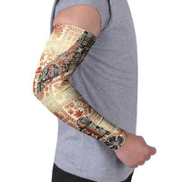 Hawaii Beige Version Arm Sleeves Aloha Tribal Pattern - Polynesian Pride