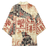 Hawaii Beige Version Kimono Aloha Tribal Pattern - Polynesian Pride