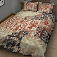 Hawaii Quilt Bed Set Aloha Tribal Pattern Beige Version LT9 - Polynesian Pride
