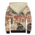 Hawaii Sherpa Hoodie Aloha Tribal Pattern Beige Version LT9 - Polynesian Pride