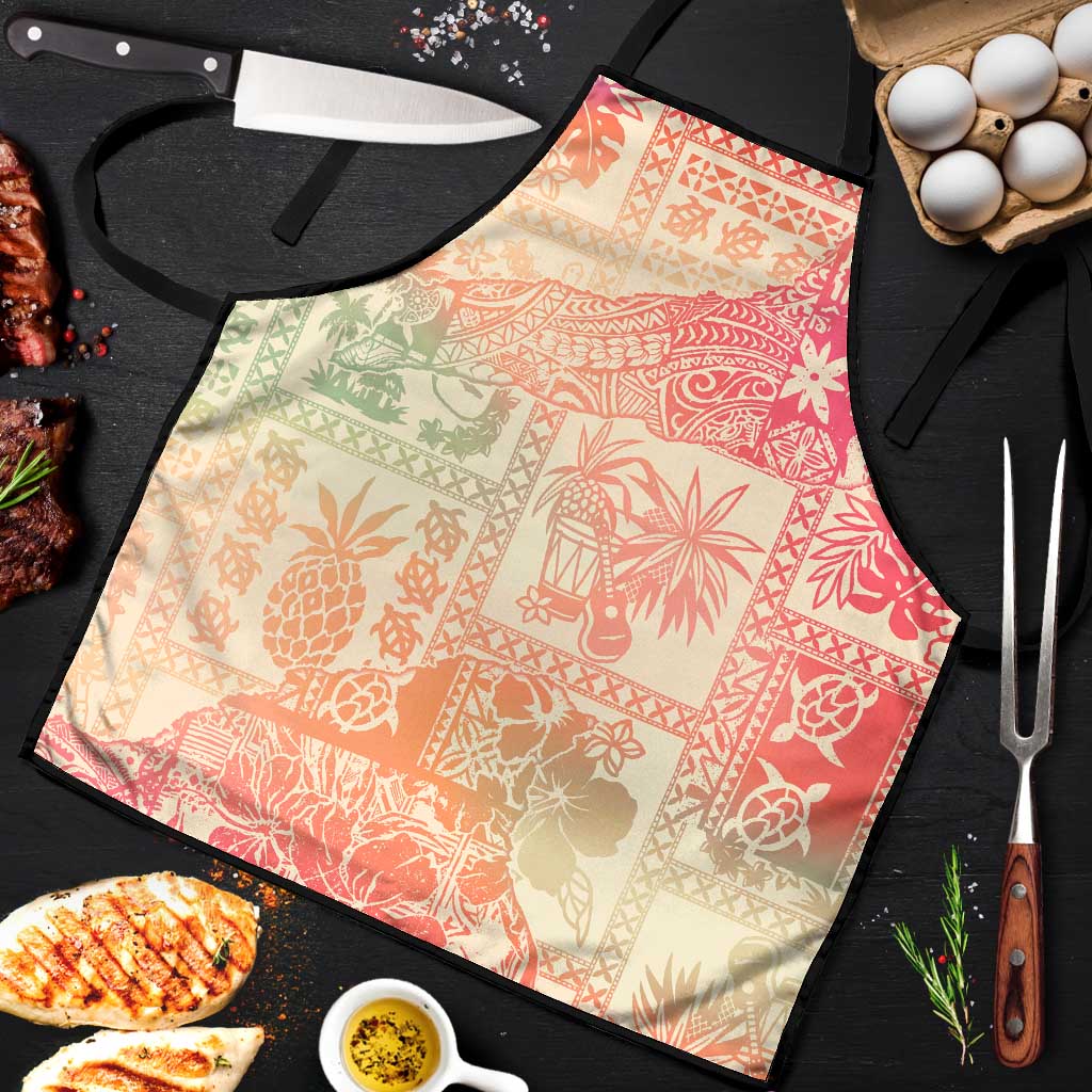 Hawaii Sweat Pink Ombre Apron Aloha Tribal Pattern - Polynesian Pride