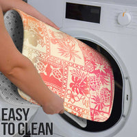 Hawaii Sweat Pink Ombre Bathroom Set Aloha Tribal Pattern - Polynesian Pride