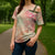Hawaii Sweat Pink Ombre Cross Shoulder Shirt Aloha Tribal Pattern - Polynesian Pride
