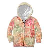 Hawaii Kid Hoodie Aloha Tribal Pattern Sweat Pink Ombre LT9 - Polynesian Pride