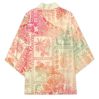 Hawaii Sweat Pink Ombre Kimono Aloha Tribal Pattern - Polynesian Pride