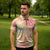 Hawaii Sweat Pink Ombre Zipper Polo Shirt Aloha Tribal Pattern - Polynesian Pride