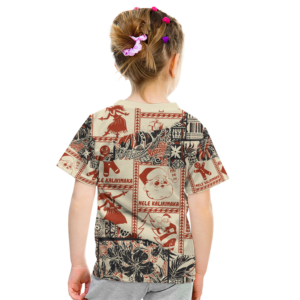 Aloha Hawaii Christmas Kid T Shirt Mele Kalikimaka Tapa Tribal Retro Style LT9 - Polynesian Pride