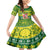 Cook Islands Christmas Family Matching Mermaid Dress and Hawaiian Shirt Santa Beach Meri Kiritimiti LT9 Daughter's Dress Green - Polynesian Pride