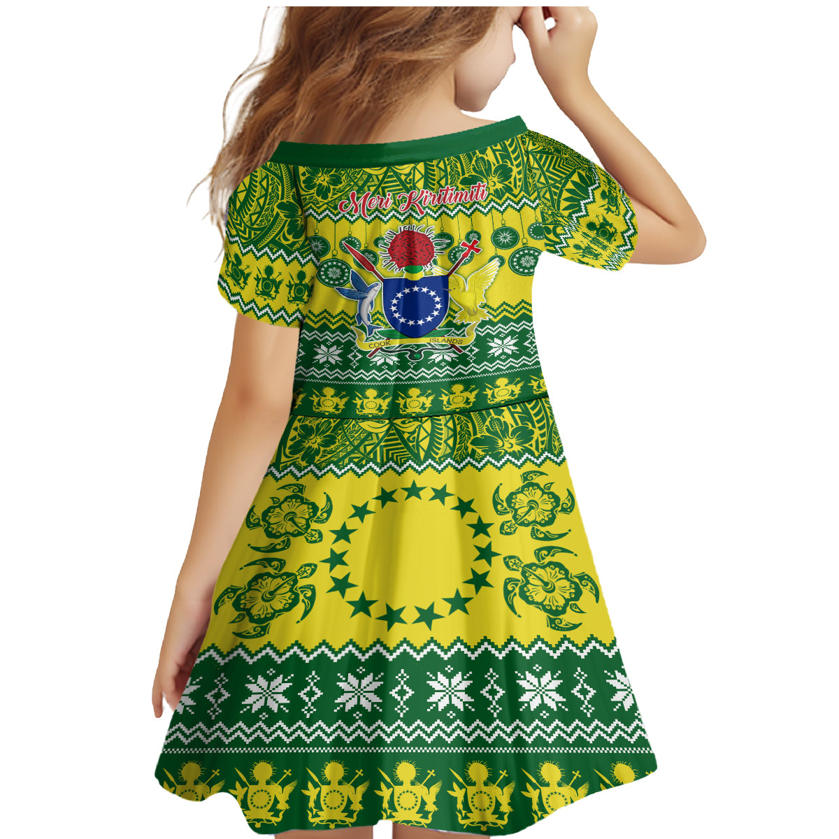 Cook Islands Christmas Family Matching Mermaid Dress and Hawaiian Shirt Santa Beach Meri Kiritimiti LT9 - Polynesian Pride