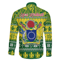 Cook Islands Christmas Family Matching Puletasi Dress and Hawaiian Shirt Santa Beach Meri Kiritimiti LT9 - Polynesian Pride