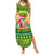Cook Islands Christmas Family Matching Summer Maxi Dress and Hawaiian Shirt Santa Beach Meri Kiritimiti LT9 Mom's Dress Green - Polynesian Pride