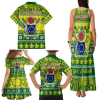 Cook Islands Christmas Family Matching Tank Maxi Dress and Hawaiian Shirt Santa Beach Meri Kiritimiti LT9 - Polynesian Pride