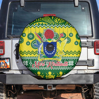 Cook Islands Christmas Spare Tire Cover Santa Beach Meri Kiritimiti LT9 - Polynesian Pride