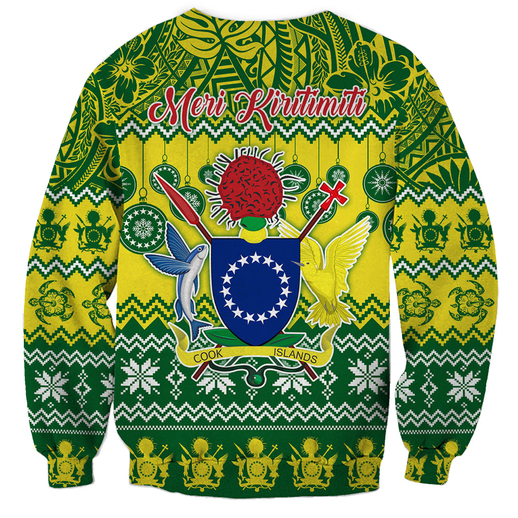 Cook Islands Christmas Sweatshirt Santa Beach Meri Kiritimiti LT9 - Polynesian Pride