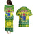 Personalised Cook Islands Christmas Couples Matching Puletasi Dress and Hawaiian Shirt Santa Beach Meri Kiritimiti LT9 - Polynesian Pride