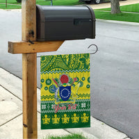 Personalised Cook Islands Christmas Garden Flag Santa Beach Meri Kiritimiti LT9 - Polynesian Pride