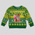 Personalised Cook Islands Christmas Kid Ugly Christmas Sweater Santa Beach Meri Kiritimiti LT9 Kid Green - Polynesian Pride