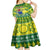 Personalised Cook Islands Christmas Kid Short Sleeve Dress Santa Beach Meri Kiritimiti LT9 - Polynesian Pride