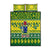 Personalised Cook Islands Christmas Quilt Bed Set Santa Beach Meri Kiritimiti LT9 Green - Polynesian Pride