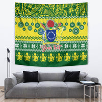 Personalised Cook Islands Christmas Tapestry Santa Beach Meri Kiritimiti LT9 - Polynesian Pride
