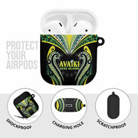 Rugby Cook Islands Avaiki AirPods Case Black Kuki Airani Tribal Maori Inspired - Polynesian Pride