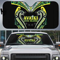 Rugby Cook Islands Avaiki Auto Sun Shade Black Kuki Airani Tribal Maori Inspired - Polynesian Pride