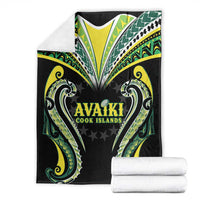 Rugby Cook Islands Avaiki Blanket Black Kuki Airani Tribal Maori Inspired - Polynesian Pride