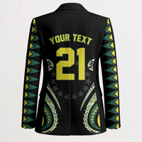 Custom Rugby Cook Islands Avaiki Blazer Black Kuki Airani Tribal Maori Inspired - Polynesian Pride