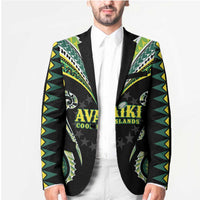 Custom Rugby Cook Islands Avaiki Blazer Black Kuki Airani Tribal Maori Inspired - Polynesian Pride