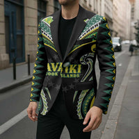 Custom Rugby Cook Islands Avaiki Blazer Black Kuki Airani Tribal Maori Inspired - Polynesian Pride
