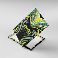 Rugby Cook Islands Avaiki Canvas Wall Art Black Kuki Airani Tribal Maori Inspired - Polynesian Pride