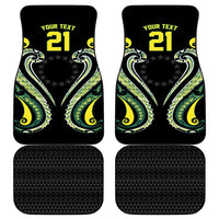 Custom Rugby Cook Islands Avaiki Car Mats Black Kuki Airani Tribal Maori Inspired - Polynesian Pride