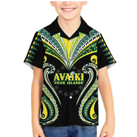 Custom Rugby Cook Islands Avaiki Family Matching Mermaid Dress and Hawaiian Shirt Black Kuki Airani Tribal Maori Inspired - Polynesian Pride