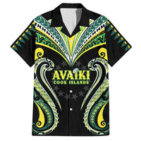 Custom Rugby Cook Islands Avaiki Family Matching Off Shoulder Maxi Dress and Hawaiian Shirt Black Kuki Airani Tribal Maori Inspired - Polynesian Pride