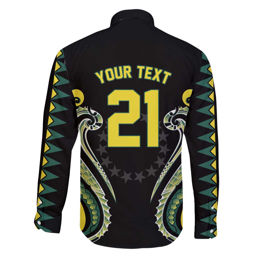 Custom Rugby Cook Islands Avaiki Family Matching Puletasi and Hawaiian Shirt Black Kuki Airani Tribal Maori Inspired - Polynesian Pride