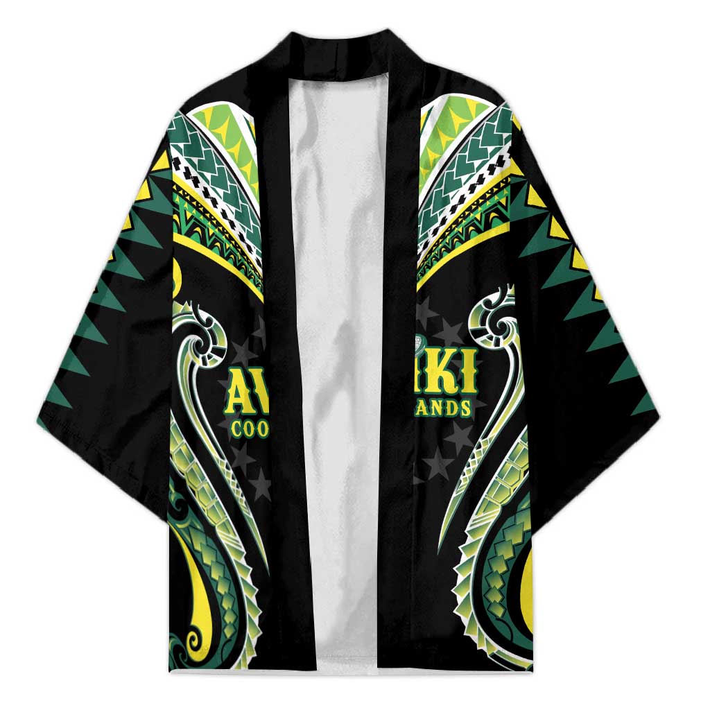 Custom Rugby Cook Islands Avaiki Kimono Black Kuki Airani Tribal Maori Inspired - Polynesian Pride