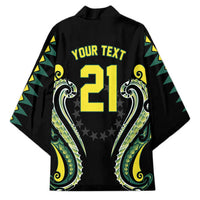 Custom Rugby Cook Islands Avaiki Kimono Black Kuki Airani Tribal Maori Inspired - Polynesian Pride