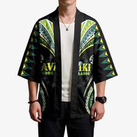 Custom Rugby Cook Islands Avaiki Kimono Black Kuki Airani Tribal Maori Inspired - Polynesian Pride