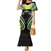 Custom Rugby Cook Islands Avaiki Mermaid Dress Black Kuki Airani Tribal Maori Inspired - Polynesian Pride