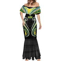 Custom Rugby Cook Islands Avaiki Mermaid Dress Black Kuki Airani Tribal Maori Inspired - Polynesian Pride