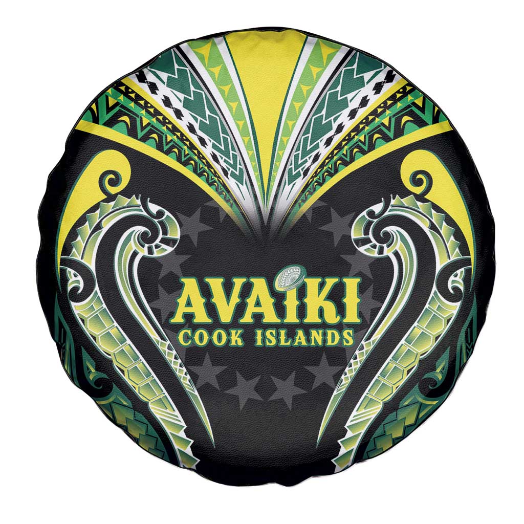 Rugby Cook Islands Avaiki Spare Tire Cover Black Kuki Airani Tribal Maori Inspired - Polynesian Pride