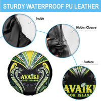 Rugby Cook Islands Avaiki Spare Tire Cover Black Kuki Airani Tribal Maori Inspired - Polynesian Pride
