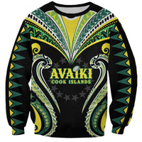 Custom Rugby Cook Islands Avaiki Sweatshirt Black Kuki Airani Tribal Maori Inspired - Polynesian Pride