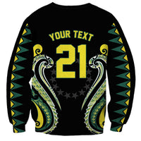 Custom Rugby Cook Islands Avaiki Sweatshirt Black Kuki Airani Tribal Maori Inspired - Polynesian Pride