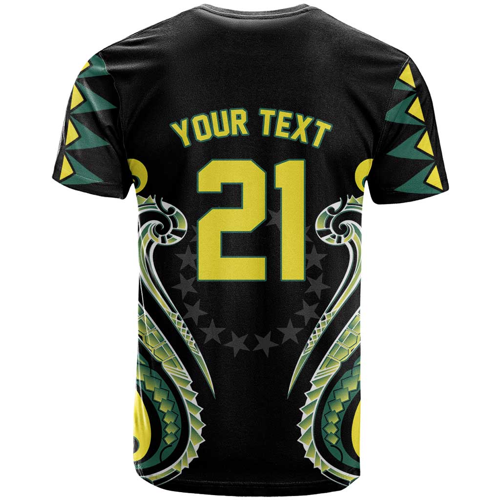 Custom Rugby Cook Islands Avaiki T Shirt Black Kuki Airani Tribal Maori Inspired - Polynesian Pride