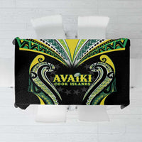 Rugby Cook Islands Avaiki Tablecloth Black Kuki Airani Tribal Maori Inspired - Polynesian Pride
