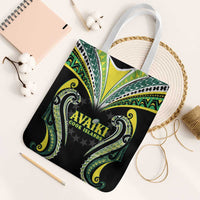 Rugby Cook Islands Avaiki Tote Bag Black Kuki Airani Tribal Maori Inspired - Polynesian Pride