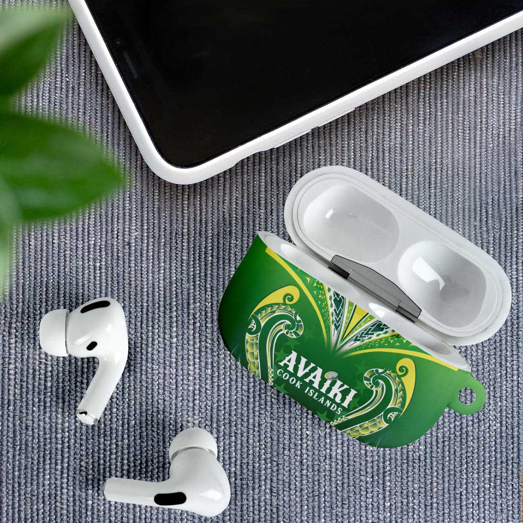 Rugby Cook Islands Avaiki AirPods Case Green Kuki Airani Tribal Maori Inspired - Polynesian Pride