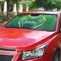 Rugby Cook Islands Avaiki Auto Sun Shade Green Kuki Airani Tribal Maori Inspired - Polynesian Pride